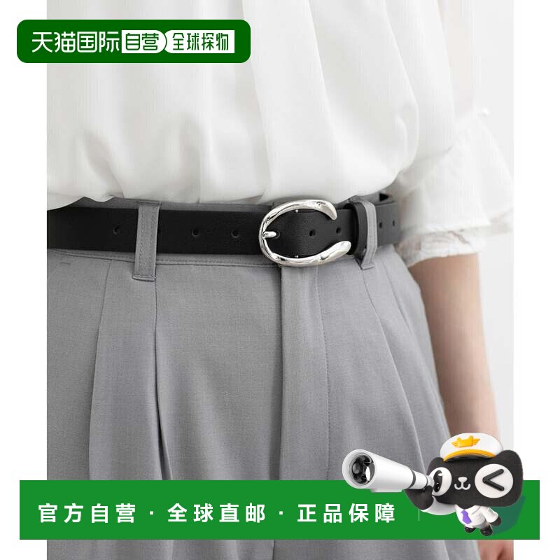 日本直邮腰带 宽腰带 设计扣 人造革 金色 银色 基础色 腰部装饰