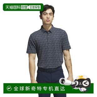 polo 半袖 微菱格图案高尔夫运动 衫 adidas 日本直邮日本直邮 男士