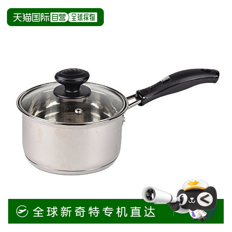 【日本直邮】Pearl Metal珍珠金属 带锅盖单手锅 IH对应 14cm H-1