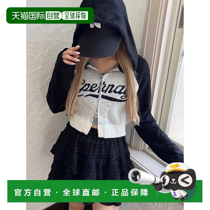 1h可退 日本直邮PHILLY 女装 罗纹针织半拉链连帽衫 双向拉链设计