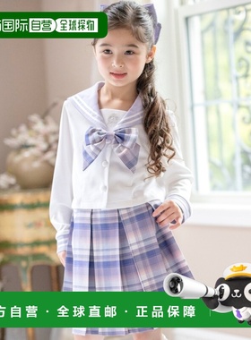 1h可退 日本直邮Catherine Cottage 女童 伸缩性水手外套+格纹半