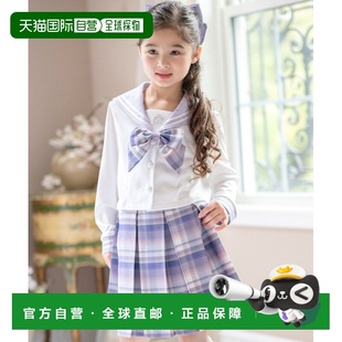 1h可退 日本直邮Catherine Cottage 女童 伸缩性水手外套+格纹半