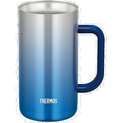 【日本直邮】Thermos膳魔师 带把啤酒杯 720ml 闪蓝色 JDK-720C S
