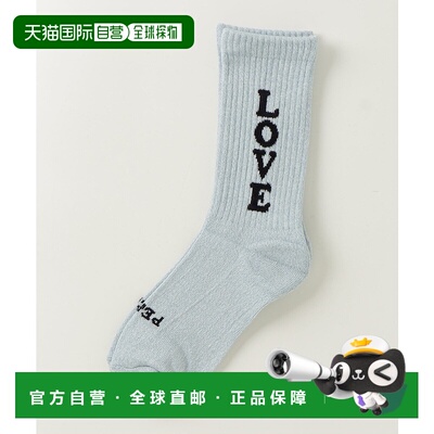 1h可退 日本直邮ROSTER SOX 女装 LOVE字母半拉链宽松袜 78159722