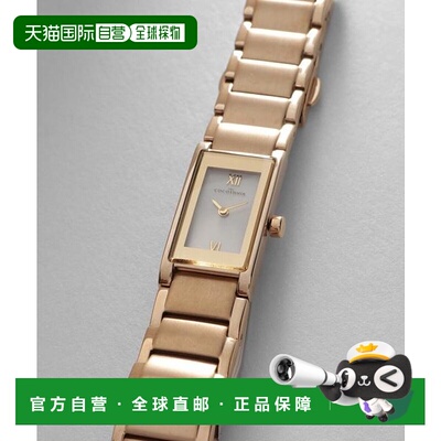 1h可退 日本直邮COCOSHNIK RG方形三连带手表白色旭光防水