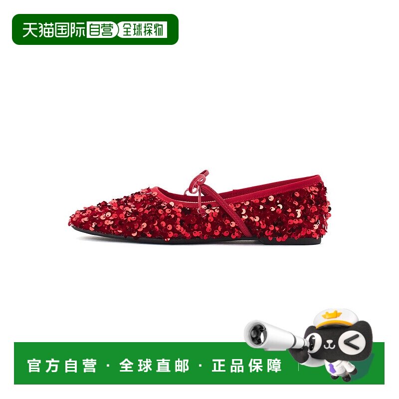 1h可退 日本直邮SY女士闪亮亮片方头芭蕾平底鞋46161990738夏季