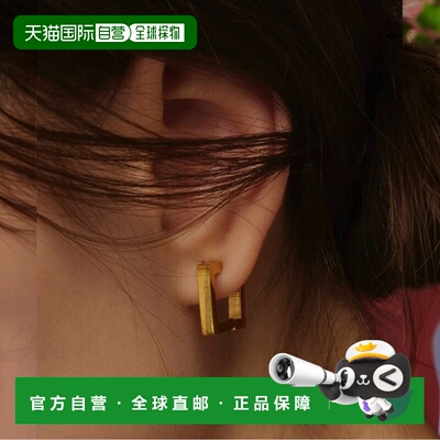1h可退 日本直邮3.401 DEPARTMENT 女士 现代方形耳夹 不需耳洞