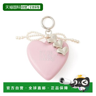 1h可退 日本直邮Francfranc 带挂饰镜子&梳子 粉色