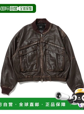 1h可退 日本直邮BEAMS 男士复古风短款羊皮飞行夹克 11182493202