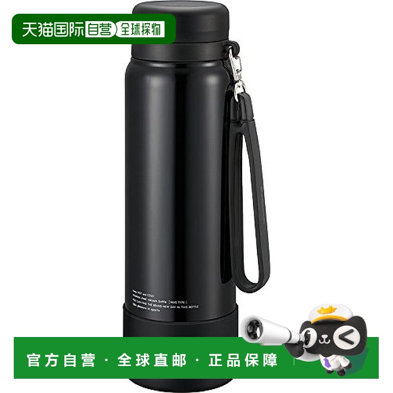 【日本直邮】The peacock孔雀 保温保冷水壶1L 黑色 AKD-RS100 B