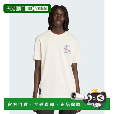 日本直邮adidas 男士 FIFA世界杯26官方Footix mascot印花纯棉T恤