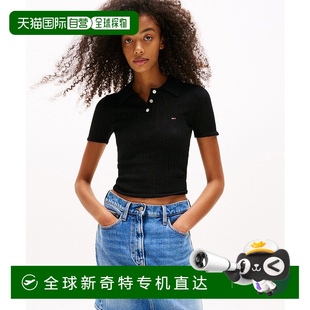 日本直邮TOMMY polo衫 JEANS女装 修身 DW20965 竖纹设计短袖 1h可退