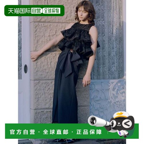 日本直邮SNIDEL 条纹系带紧身裙