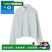 女士蓝色 0771 Triomphe 长袖 日本直邮Celine 2c837 短款 衬衫 gaq