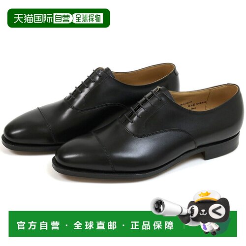 日本直邮CROCKETT&JONES CONNAUGHT 直头牛津鞋 黑色小牛皮 E楦宽