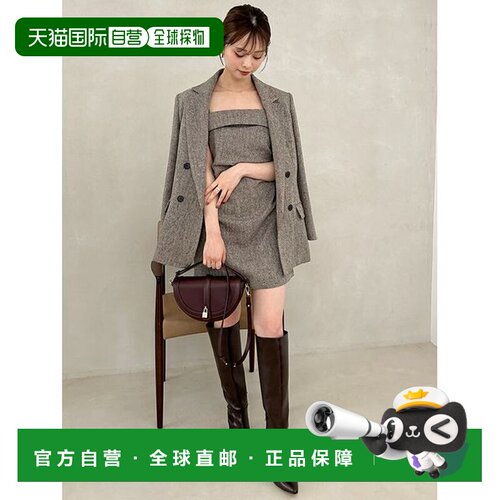 日本直邮SNIDEL 女装 宽松羊毛混纺双排扣外套 SWFJ254160