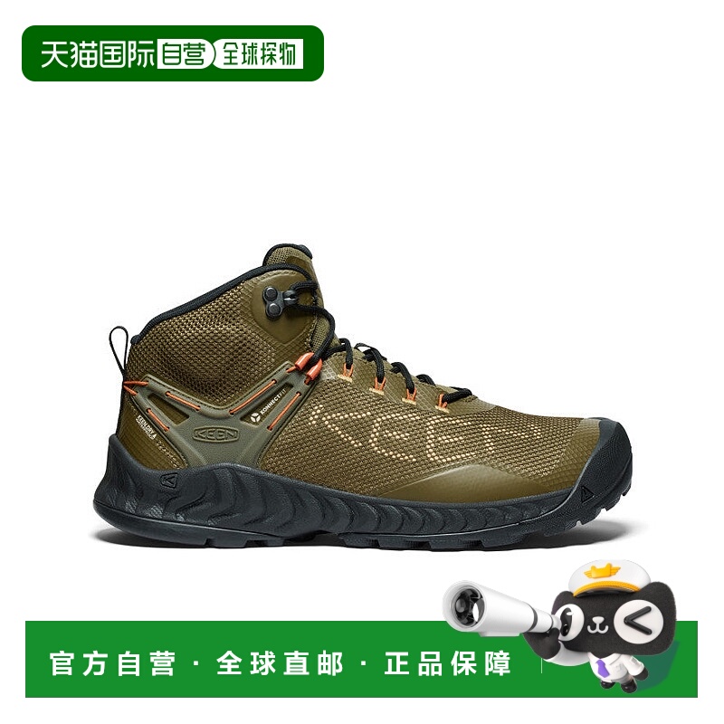日潮跑腿keen科恩 男款 Nexis Evo Mid 防水徒步鞋 DarkOlive/Gol