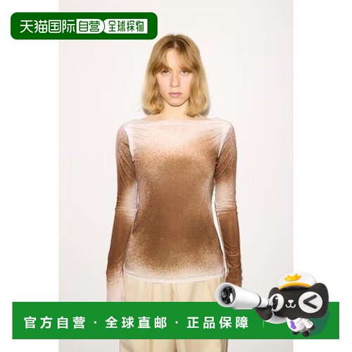 SLY 【THROW】花式丝绒字母短袖上衣内搭女装