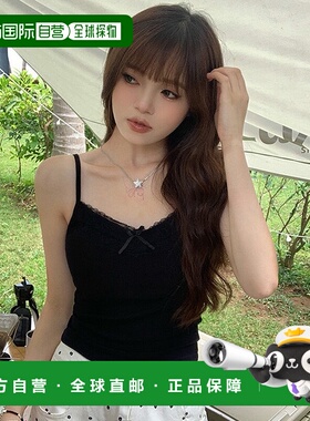 1h可退 日本直邮NARULA女士蕾丝边ribbon设计修身camisole（春夏