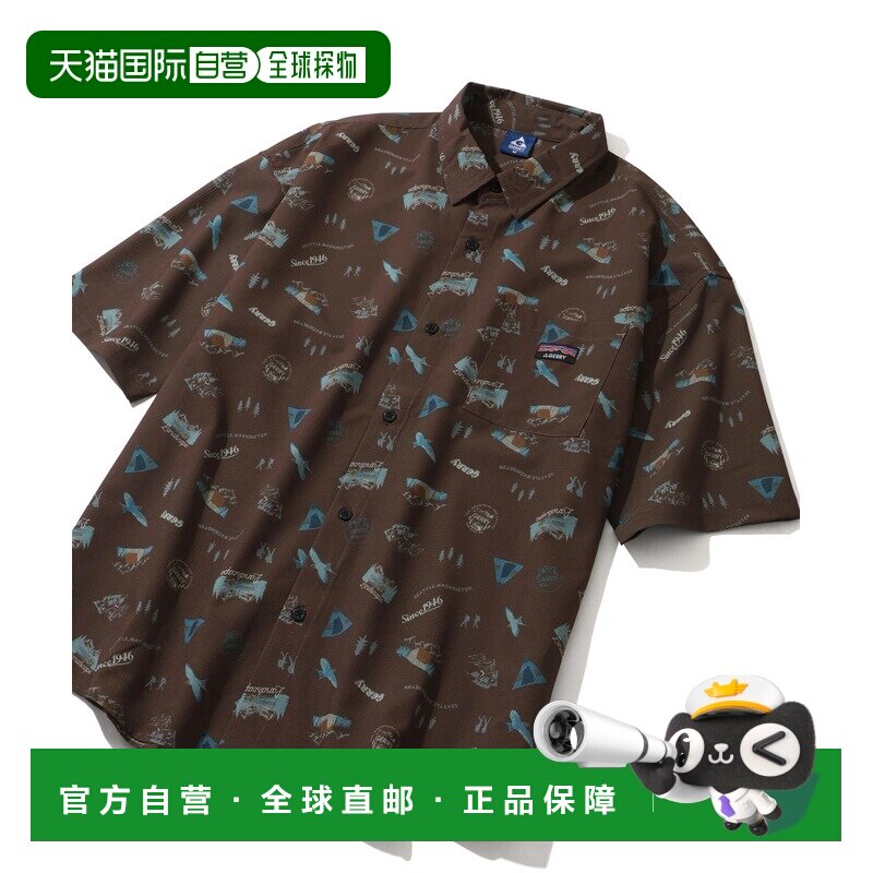 日本直邮GERRY 男女同款 接触凉感波点网眼短袖衬衫 GE26SU15