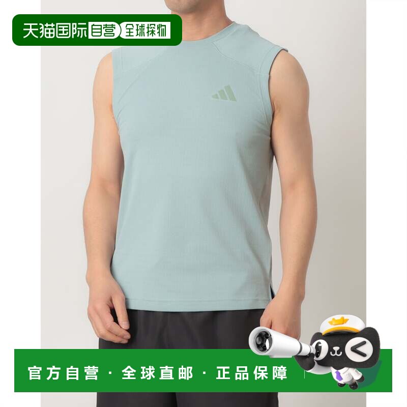 日本直邮adidas 男士无袖功能衬衫 凉感 常规版型 隐形三件套 无T