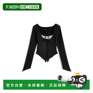 日本直邮日潮 GRL 女款 前系带V领拼接上衣 ks137 日系清楚系穿搭