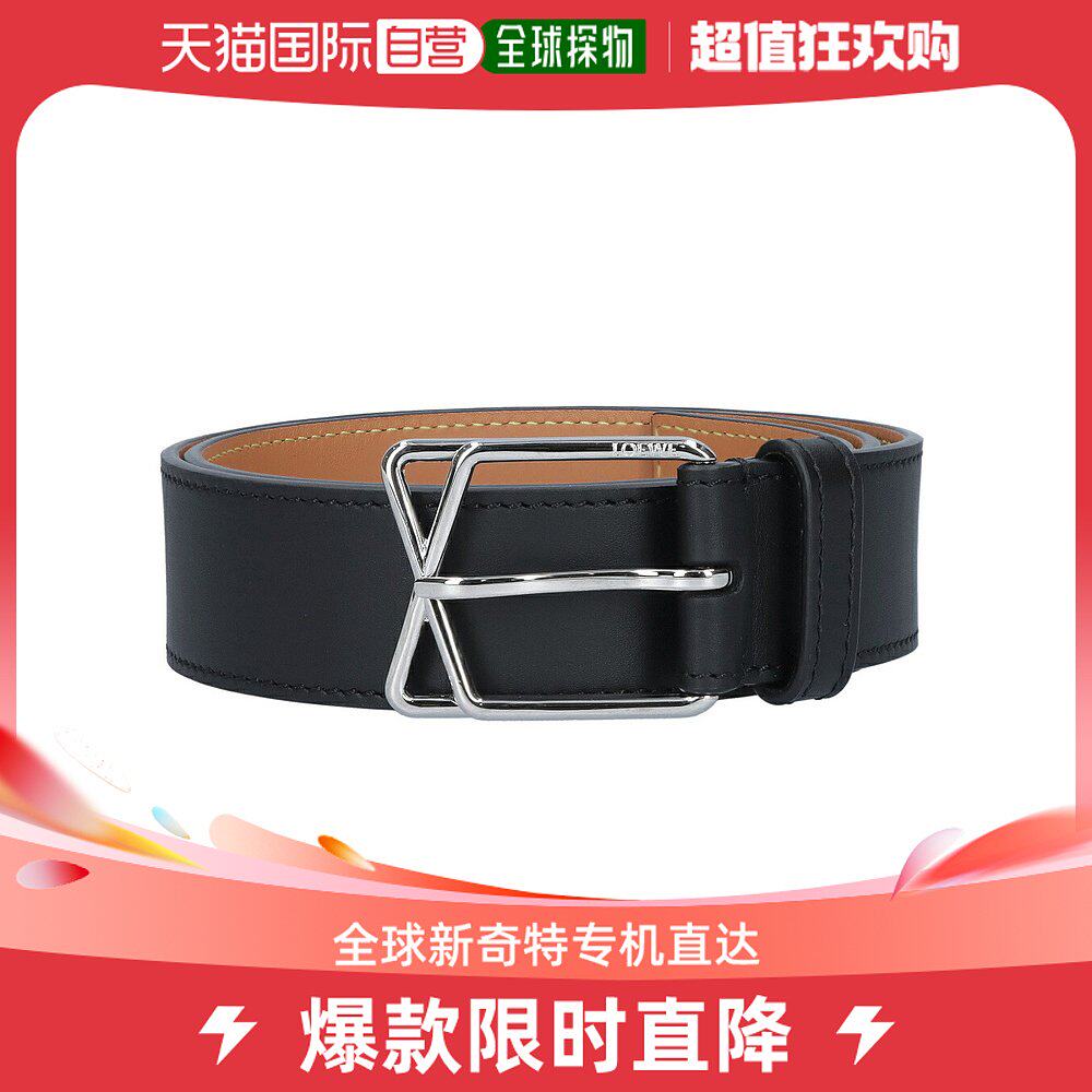 loewe 女士腰带 分层交叉扣腰带 3.5 e619z20x34 黑色罗意威牛皮