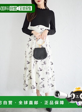 1h可退 日本直邮tocco closet女士两用花朵图案连衣裙 186182015
