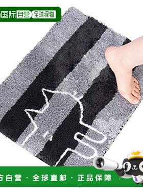 【日本直邮】Oka浴室擦脚垫 约45x 60cm Uchineko 灰色正品