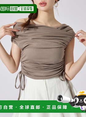 1h可退 日本直邮rienda 女装宽松卡夫褶皱侧抽绳上衣 110IAA80231