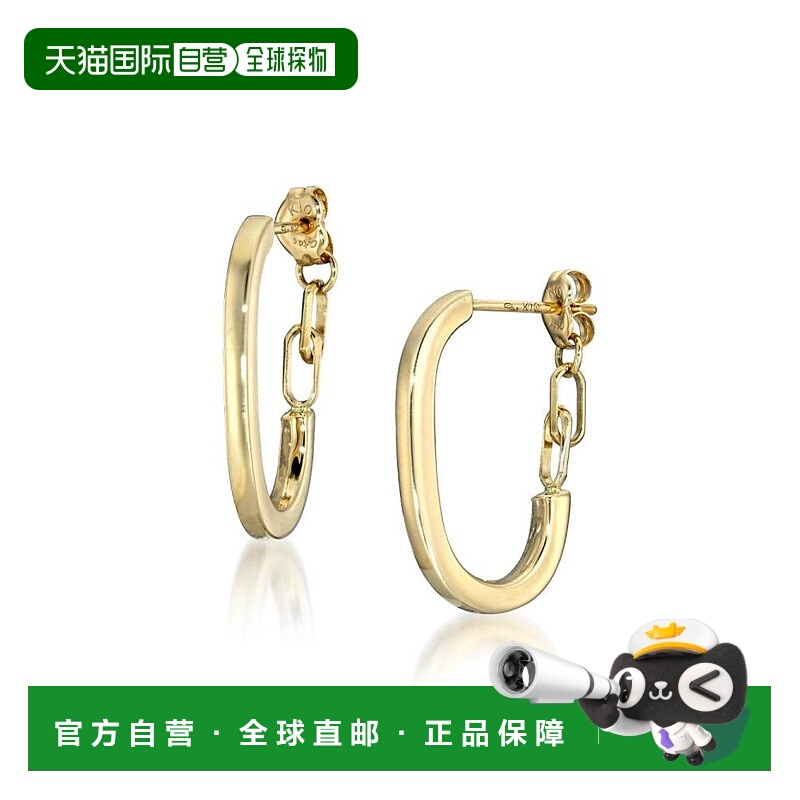 日本直邮日潮 Star JewelryK10 耳夹式链环小号耳环番号:2JP0953