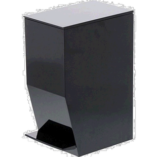 【日本直邮】yamazaki山崎垃圾桶实业简约风踏板式垃圾桶黑色3386