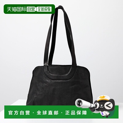 日本直邮GUIDI 小型单肩包 B100 男士软马皮托特包黑色