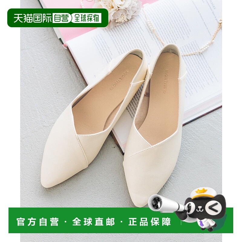 1h可退 日本直邮GLOBAL WORK 女士2WAY尖头平底鞋 282406单鞋