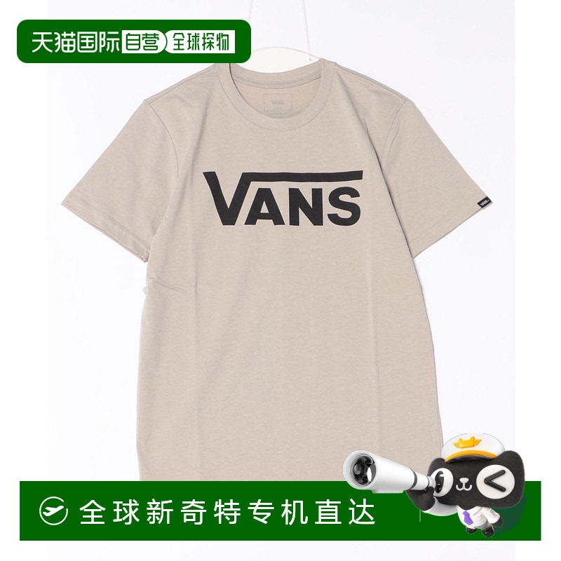 1h可退 日本直邮VANS 男女同款 简约落V领T恤 常规版型 左袖织标