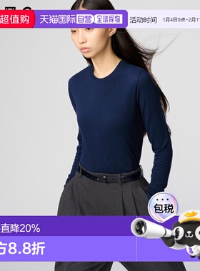 日潮跑腿UNIQLO优衣库 保暖 Heattech 羊绒混纺圆领 T 恤/长袖 47
