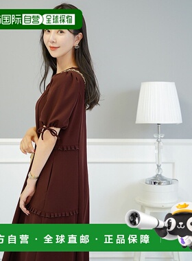 1h可退 日本直邮le reve vaniller 女士宽松休闲连衣裙 长袖半袖