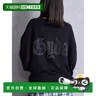 1h可退 日本直邮GYDA 女装 宽松版型 GG刺绣 半拉链连帽女款卫衣