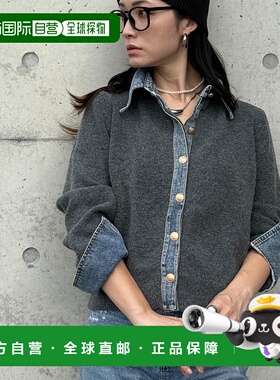 1h可退 日本直邮deux amour 女装 牛仔拼接针织衫 宽松设计 14720