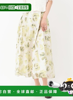 日本直邮MISCH MASCH 2025SS 水彩花卉拉梅雪纺裙 [MI1814EW06303