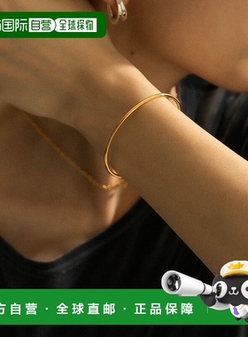 1h可退 日本直邮SMELLY so' 女士窄线型黄金镀层银质手镯 SM232NF