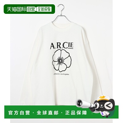 日本直邮AMERICAN RAG CIE 男女同款 Poppy印花长袖T恤 644999