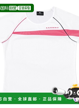 日本直邮LUCENT 女士比赛衬衫无领白色网球 XLH2310 女式短袖