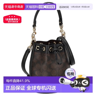 老花抽绳设计单肩手提斜挎包CW299新款 日本直邮 COACH蔻驰经典