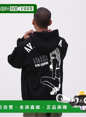 日本直邮AVIREX 黑色蝎子系列运动连帽派克大衣 AV1129EM018907