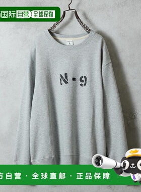 1h可退 日本直邮NUMBER (N)INE 男女同款 全棉宽松圆领卫衣 N-9印
