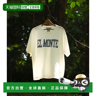 日本直邮REMI RELIEF 弧形男士上衣剪裁和缝制短袖T恤 印花 TEE