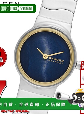 日本直邮Skagen 女士 Freja Lillie 双指针银色不锈钢手表 SKW317