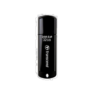 【日本直邮】创见Transcend U盘USB2.0储存器32GB带盖黑色