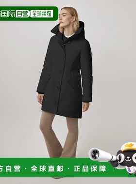1h可退 日本直邮CANADA GOOSE 女士ROSSCLAIR PARKA BLACK LABEL